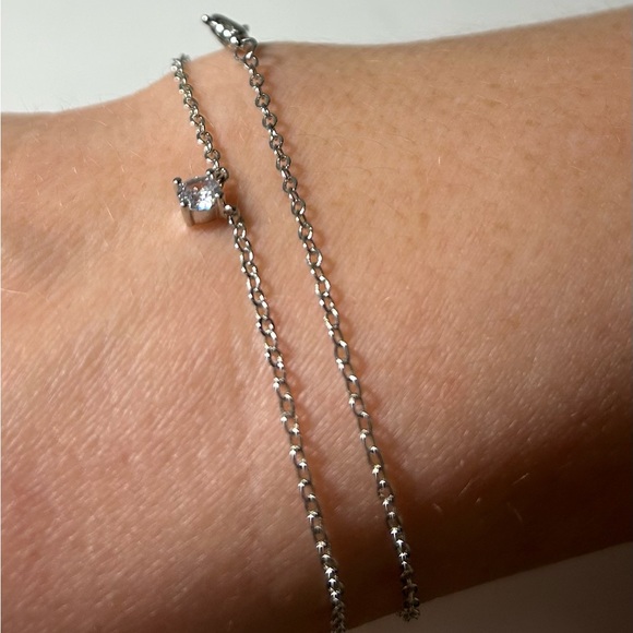 Silver Bracelet Shiny Simulator Diamond - Picture 3 of 5